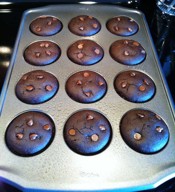 The baked muffins.  They look promising.